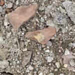 Trace d'objets archéologiques